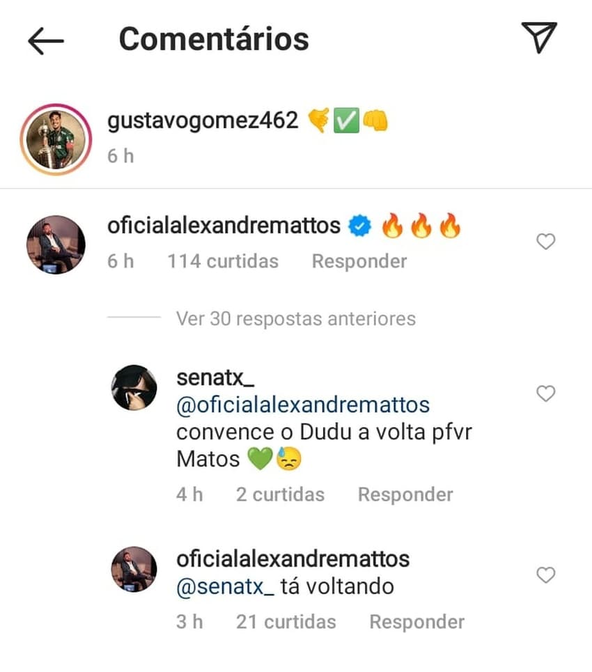 Alexandre Mattos comentário