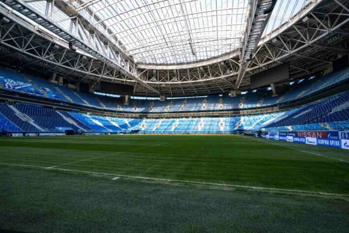 Gazprom Arena, em São Petersburgo, na Rússia