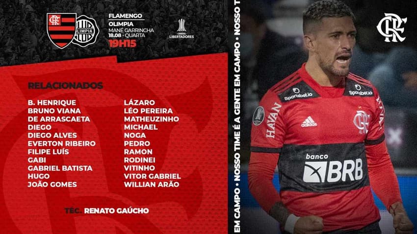 Flamengo x Olimpia - Relacionados