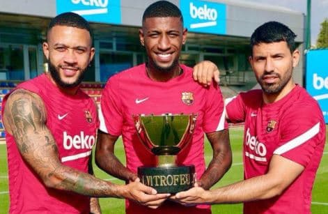 Memphis Depay, Emerson Royal e Sergio Agüero - Barcelona