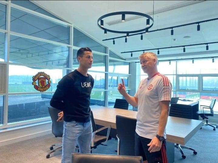 Cristiano Ronaldo e Ole Gunnar Solskjaer - Manchester United