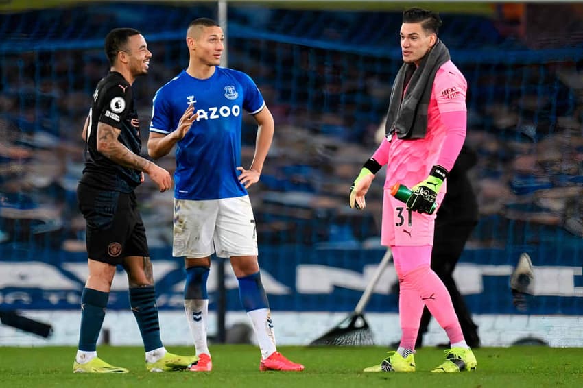 Everton x Manchester City - Richarlison, Gabriel Jesus e Ederson