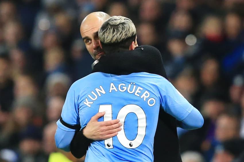 Guardiola e Agüero - Manchester City