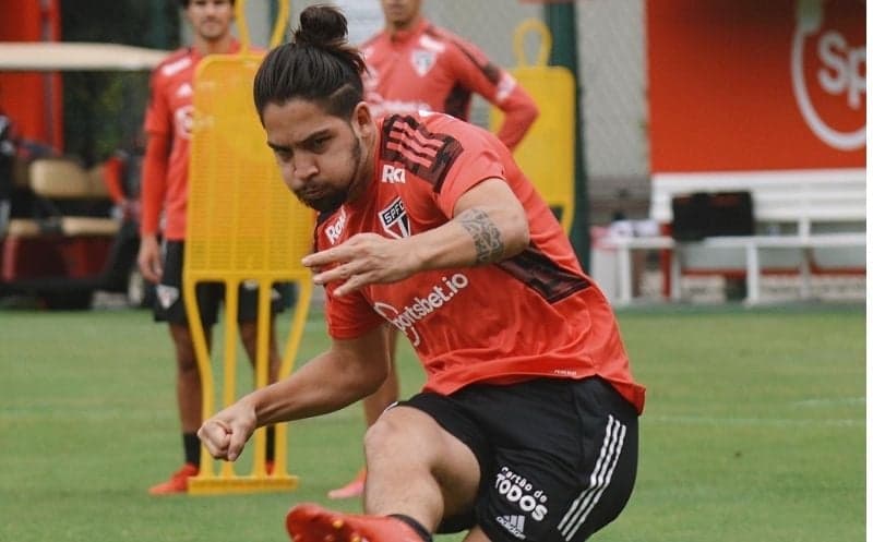 Benítez durante treino