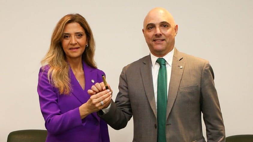 Leila Pereira e Maurício Galiotte - Palmeiras