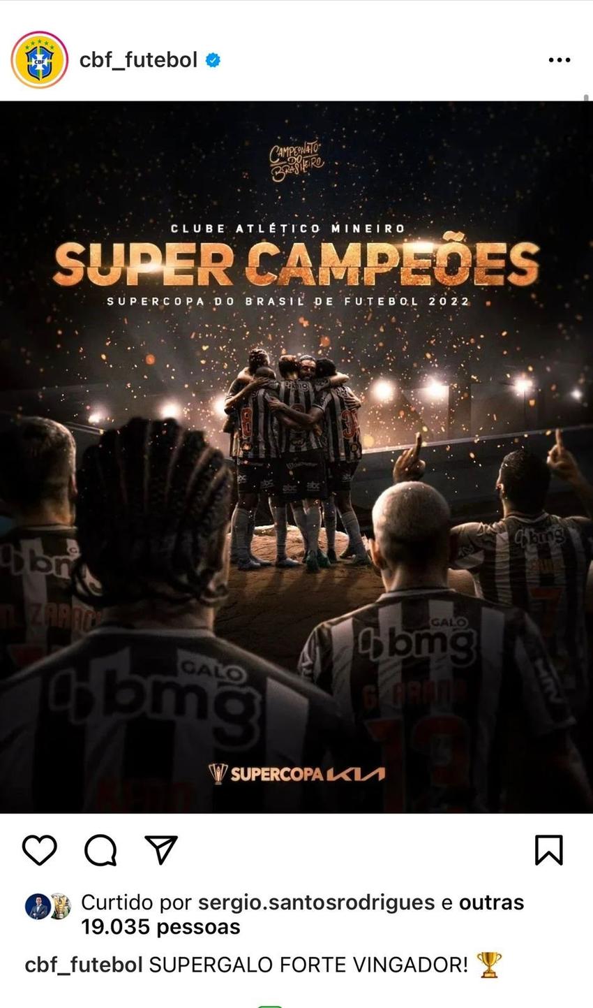 Sérgio alega que seus filhos curtiram o post do Galo Supercampeão Brasileiro