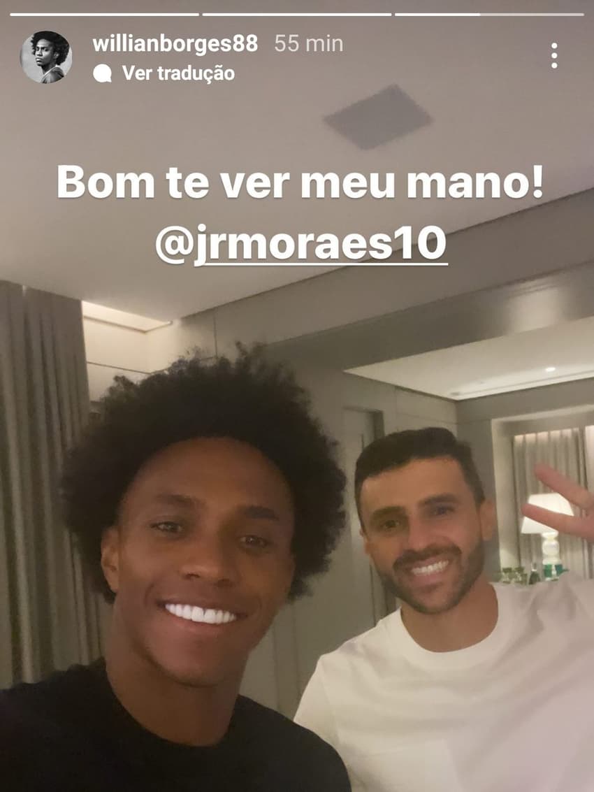 Stories Willian e Júnior Moraes