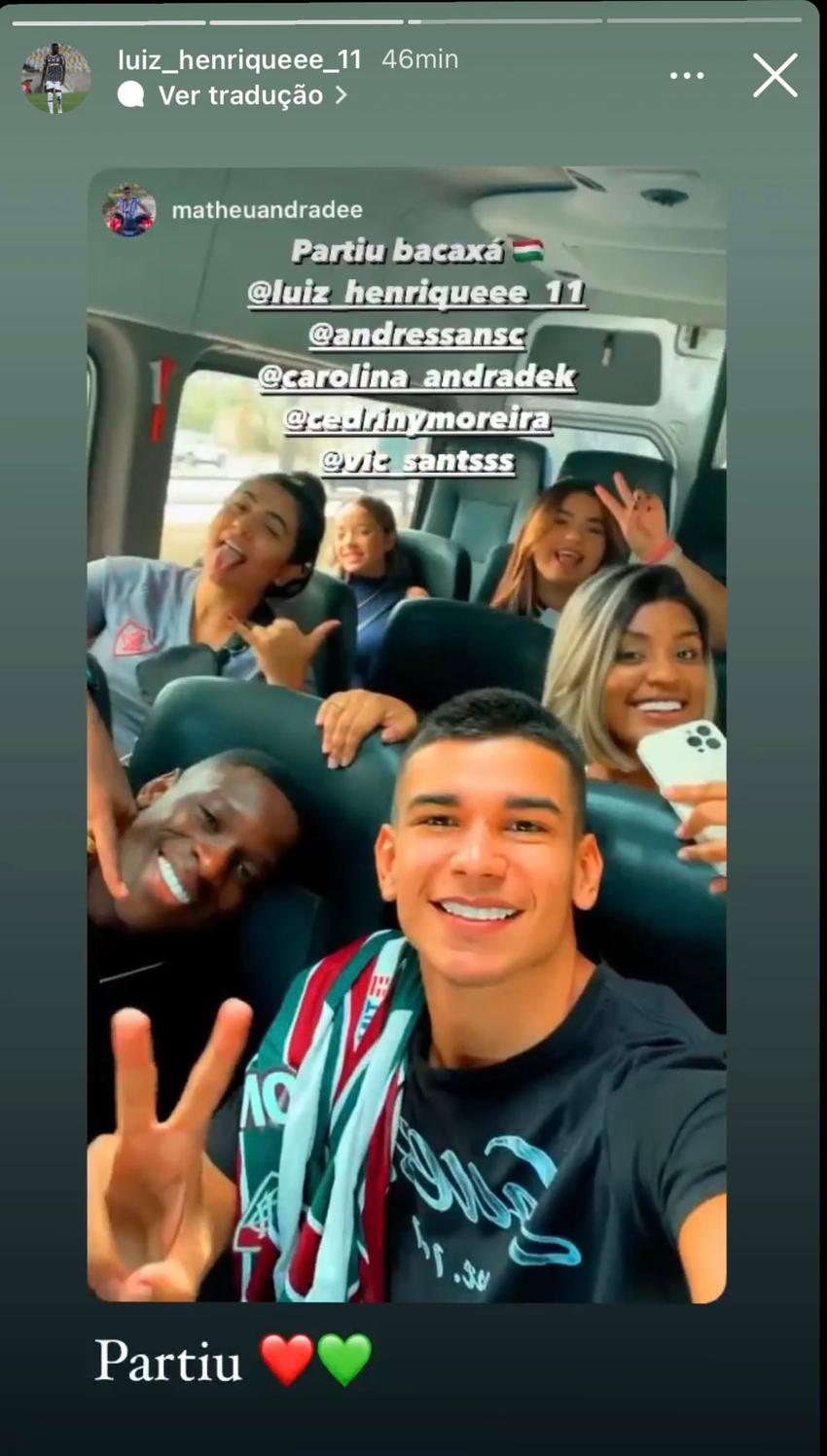 Luiz Henrique com amigos - Fluminense x Boavista