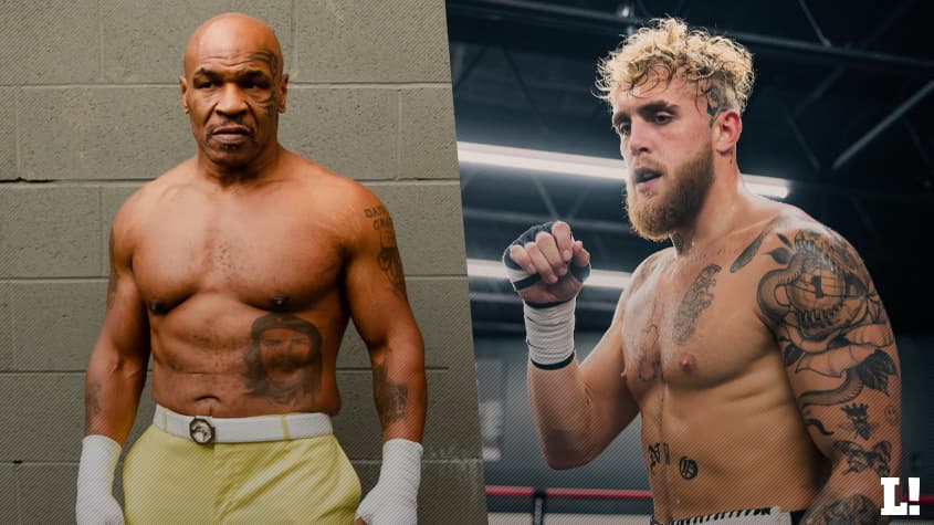 Montagem - Mike Tyson e Jake Paul