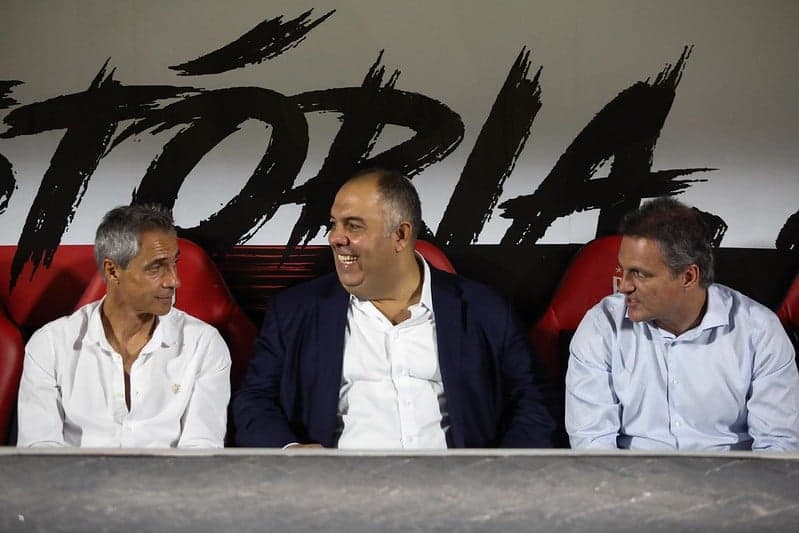 Paulo Sousa, Marcos Braz e Bruno Spindel