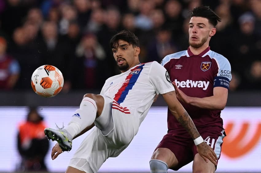 West Ham x Lyon - Lucas Paquetá e Declan Rice