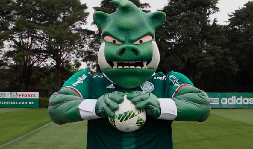 O Porco Gobbato se tornou mascote do Palmeiras em 2016 (Reprodução/TV Palmeiras)