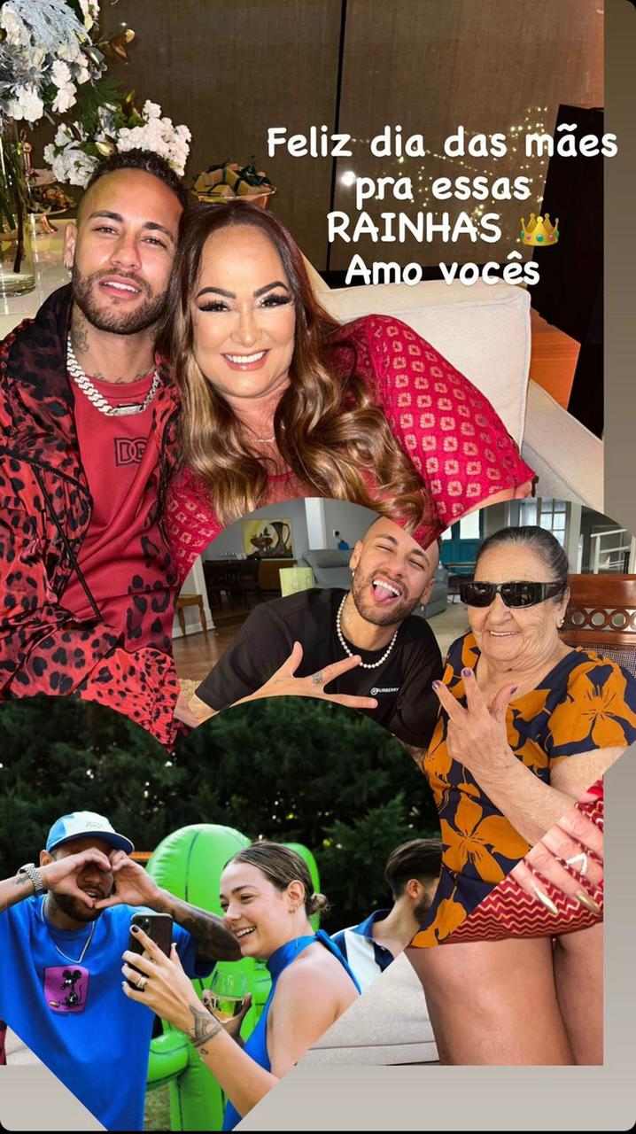 Neymar e a mãe