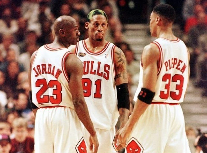 Michael Jordan Dennis Rodman Scottie Pippen