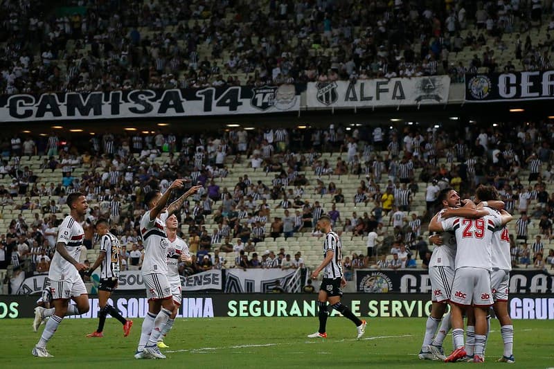 São Paulo comemora - Ceará x São Paulo - Brasileirão