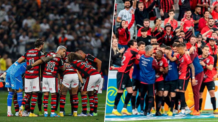 Times Flamengo e Athletico-PR