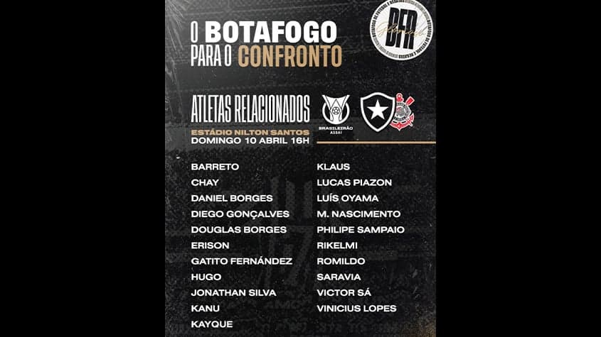 Botafogo x Corinthians