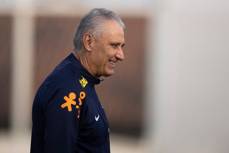 Tite - Treino da Seleção Brasileira