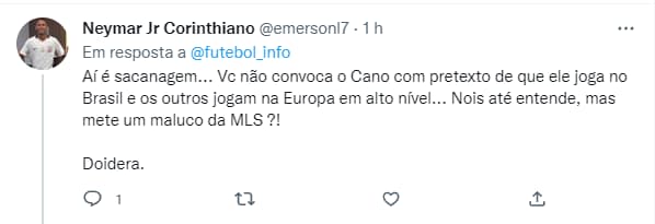 Cano fora da Copa