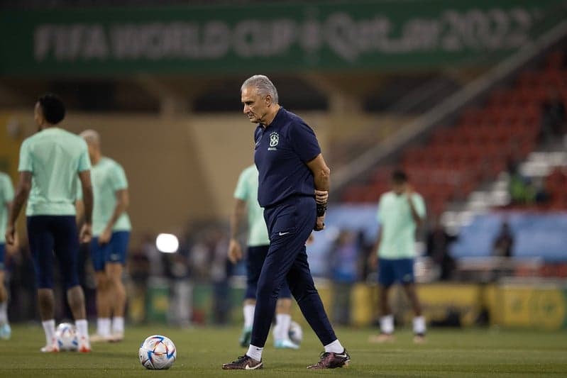 Tite - Treino da Seleção Brasileira