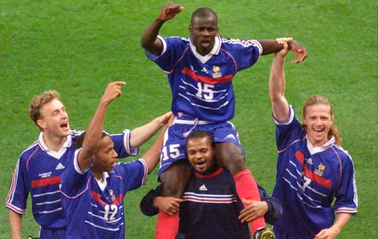 Lilian Thuram, autor de dois gols no França 2x1 Croácia - semifinal da Copa do Mundo de 1998 (Foto: Thomas Coex  / AFP)