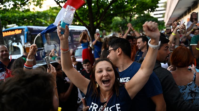 França x Marrocos - Festa em Botafogo