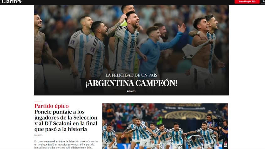 Clarín Capa