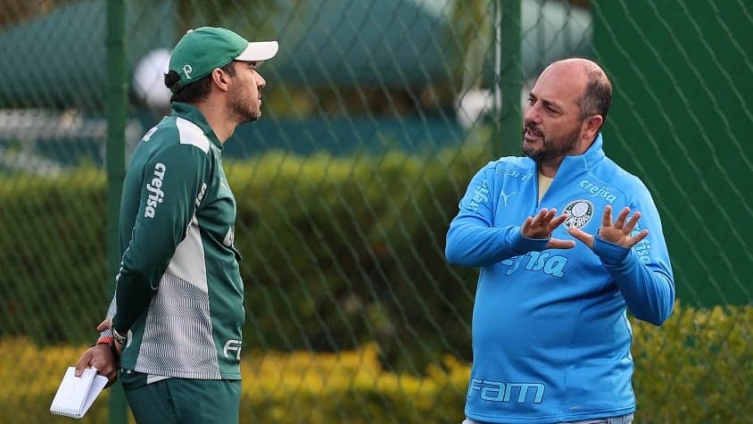 Abel Ferreira e Cicero Souza - Treino Palmeiras