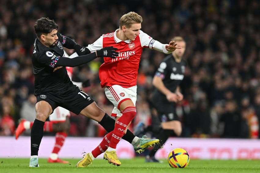 Arsenal x West Ham - Lucas Paquetá e Odegaard