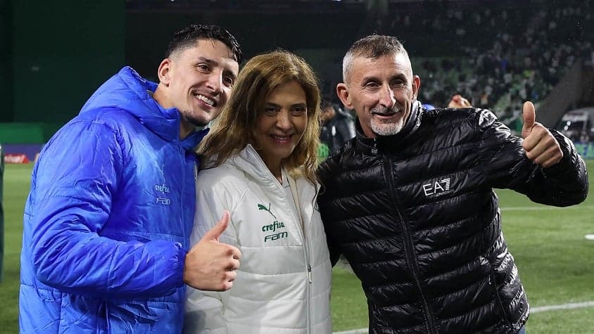 Piquerez, Leila e Pai - Palmeiras campeão brasileiro