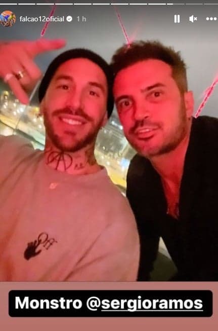 Sergio Ramos e falcão