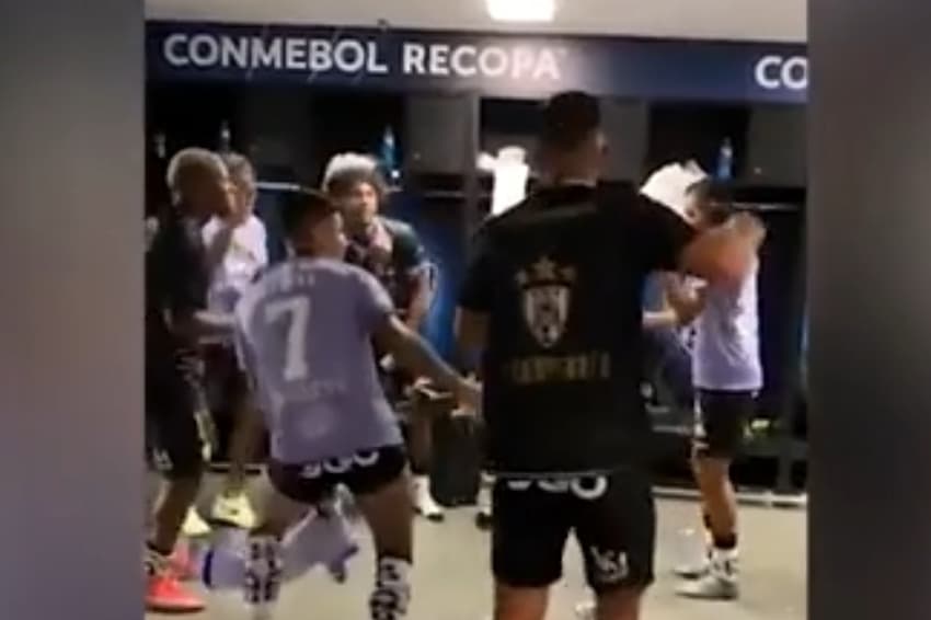 Jogadores do Independiente del Valle festejam no Maracanã