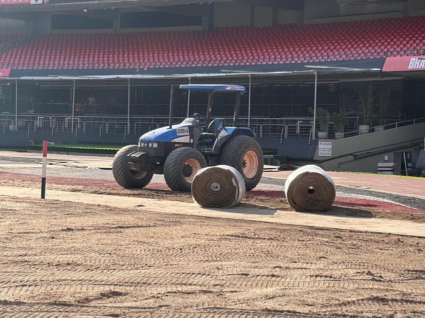 Novo gramado do Morumbi