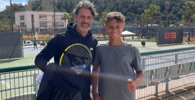 Livas Damazio com Patrick Mouratoglou