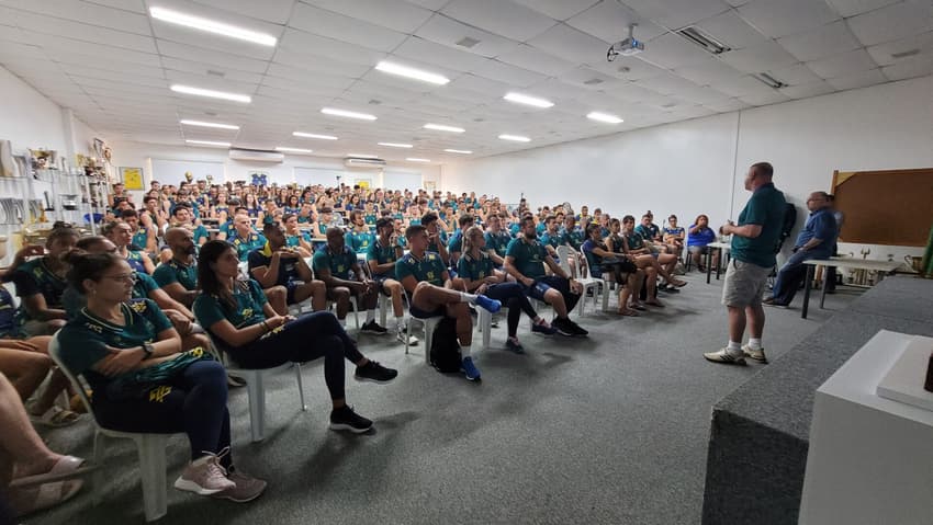 Palestra aconteceu no Centro de Treinamento da CBV, em Saquarema (Divulgação/CBV)