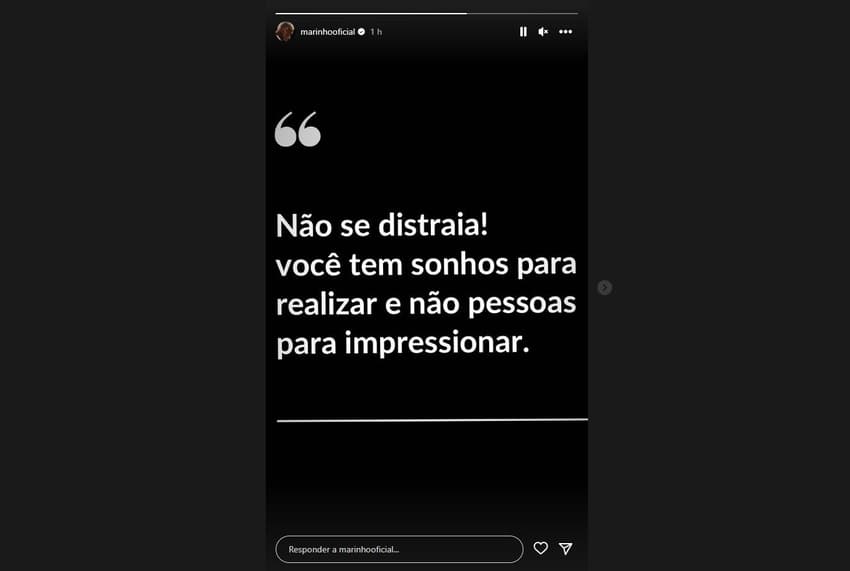 Postagem de Marinho no Instagram