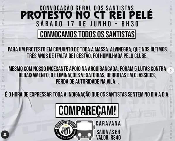 Comunicado - Torcida Jovem