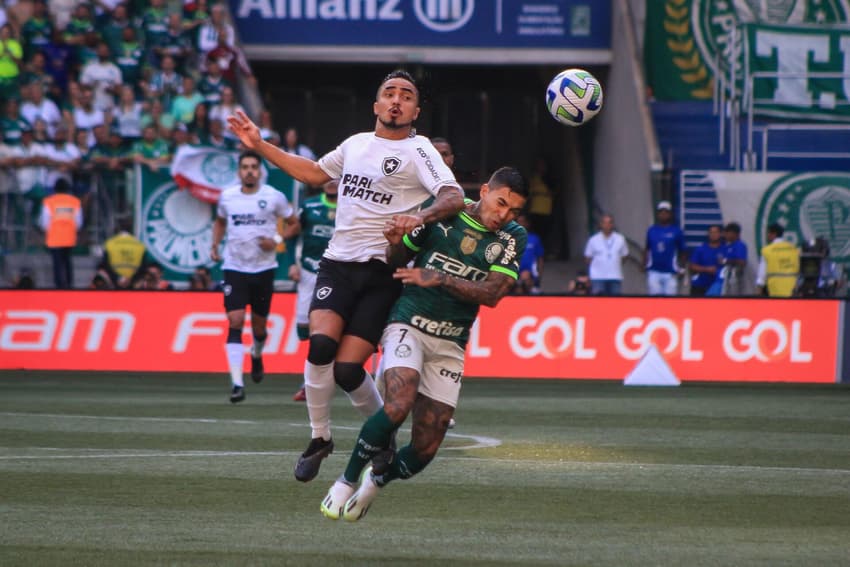 Partida entre o Palmeiras e Botafogo pelo Campeonato Brasileiro da Serie A de 2023. Foto: Vinicius Nunes/Agencia F8/Gazeta Press