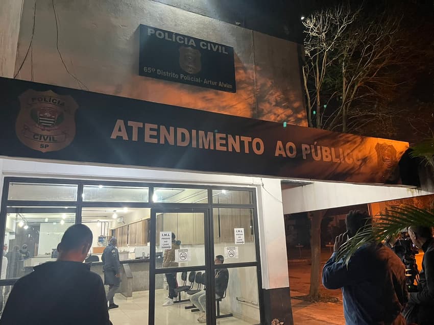 65º Distrito Policial de São Paulo, onde o preparador físico do Universitario foi levado após supostos atos de racismo em jogo contra o Corinthians