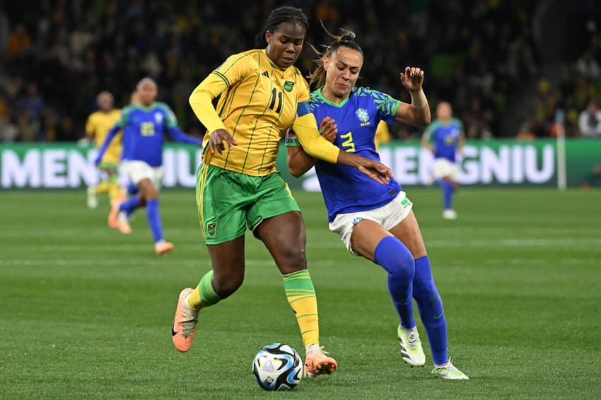 Khadija Shaw e Kathellen Sousa - Jamaica x Brasil - Copa do Mundo 2023