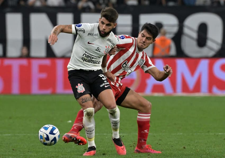 Yuri Alberto durante Corinthians x Estudiantes pela Copa Sul-Americana 2023. Foto: NELSON ALMEIDA / AFP