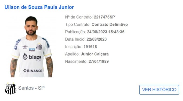 Júnior Caiçara BID - Santos