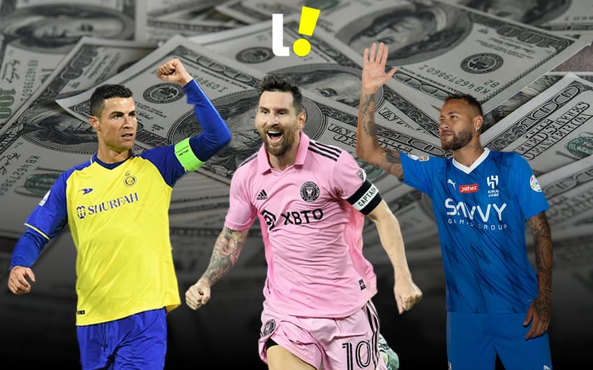 Cristiano Ronaldo, Messi e Neymar - Salários