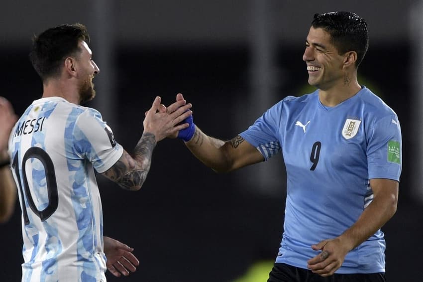 Messi e Suárez - Argentina x Uruguai