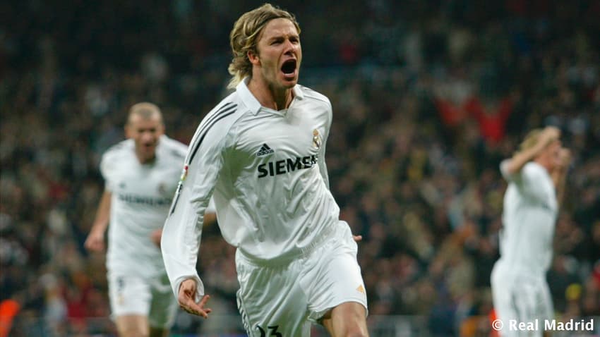 David Beckham fez parte dos Galácticos do Real Madrid (Foto: Divulgação/Real Madrid)