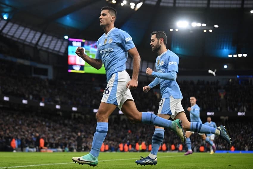 Com a vitória sobre o Everton no Boxing Day de 2023, o Manchester City atingiu a marca de 44 vitórias na tradicional rodada (Foto: OLI SCARFF / AFP)