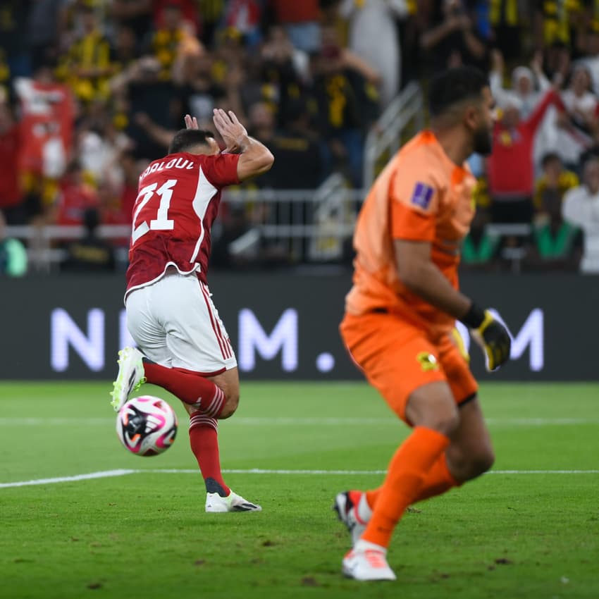 Gol do Al-Ahly contra o Al-Ittihad pelo Mundial de Clubes 2023. Foto: Divulgação Al-Ahly