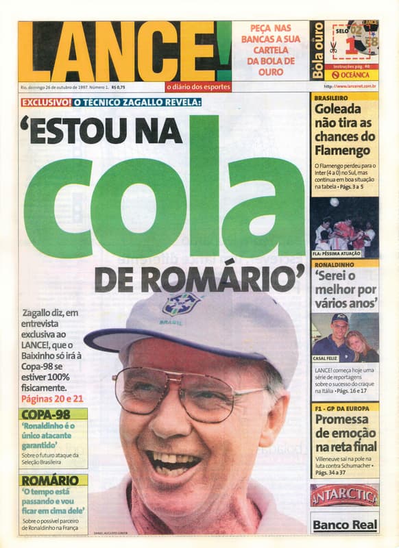 Capa Lance! - Zagallo 1997