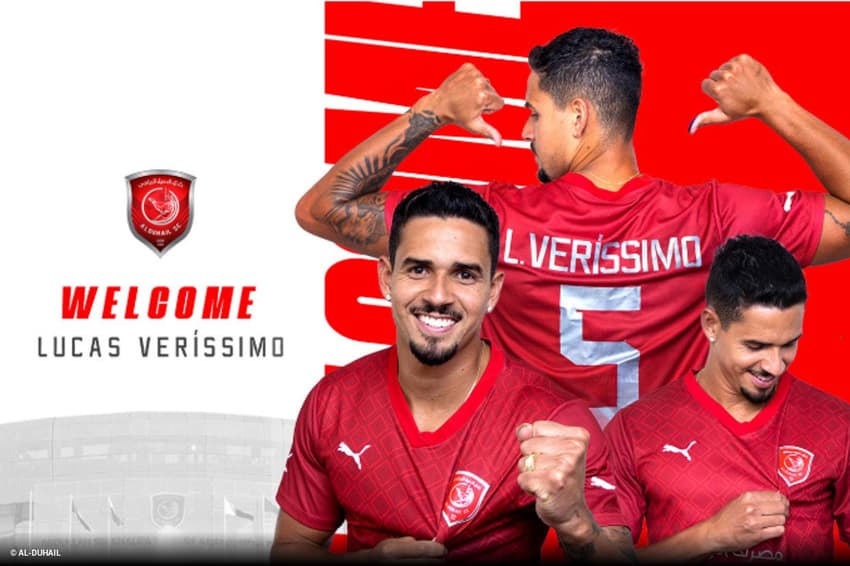 Lucas Veríssimo Corinthians Al-Duhail, jogou contra o Santos