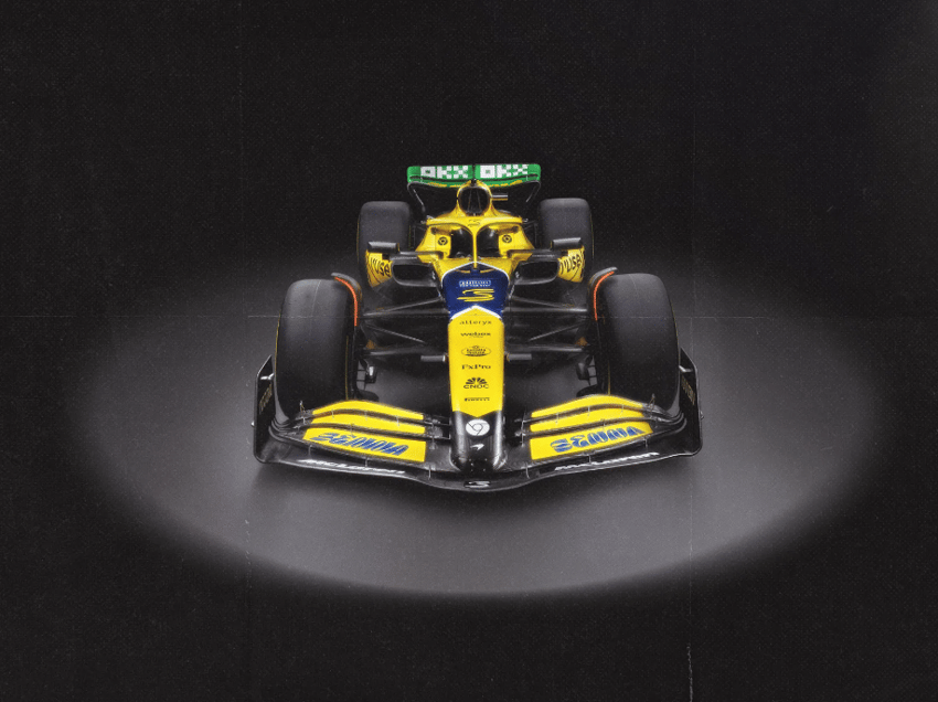 McLaren com as cores do Brasil em homenagem a Ayrton Senna